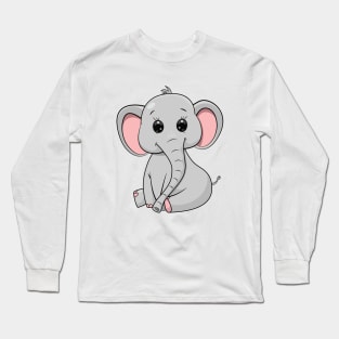 Cute Elephant Long Sleeve T-Shirt